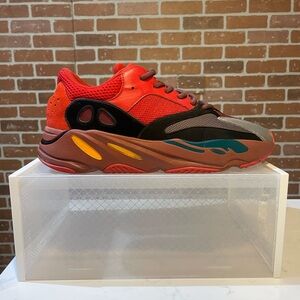 Yeezy Red and Black Sneakers